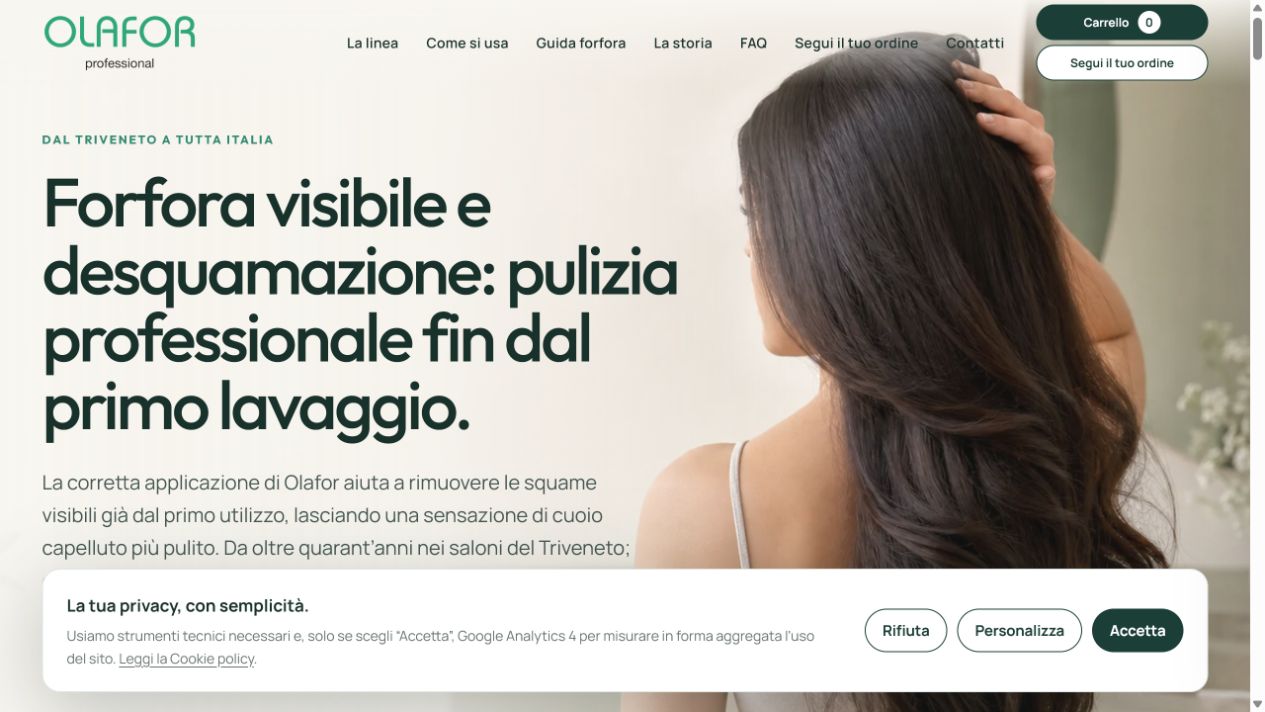 Anteprima del sito Olafor